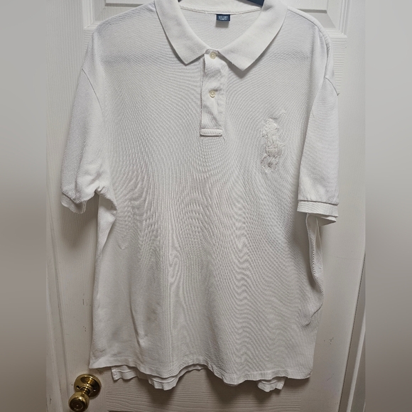 Polo Ralph Lauren Other - Polo Ralph Lauren White‎ Men’s Polo ShirtEmbroidered Logo & Number 3 Sleeve